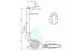 Αυτόματο τιμόνι jockey UNITRAILER με λαβή 400kg 60mm 470-785mm