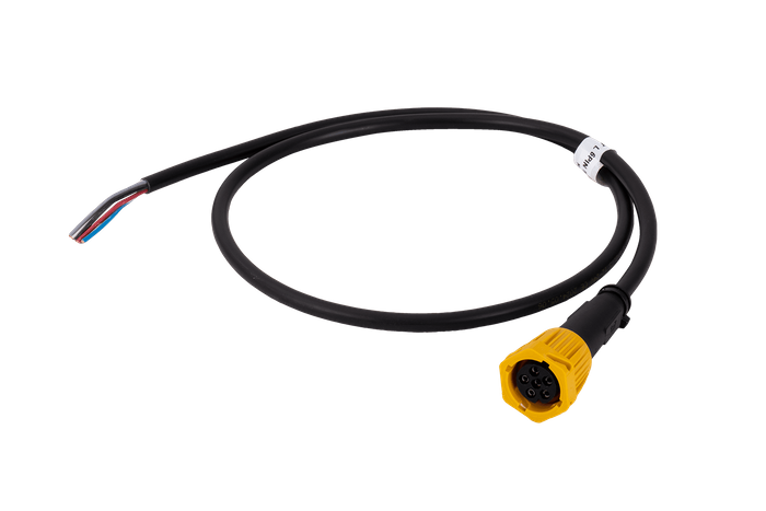 Βύσμα μπαγιονέτ 6 PIN αριστερά FRISTOM για τρέιλερ, κίτρινο με καλώδιο 1 m