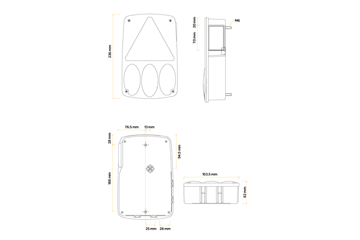Πίσω φανός ASPÖCK Earpoint IV, 5 λειτουργιών, δεξιά