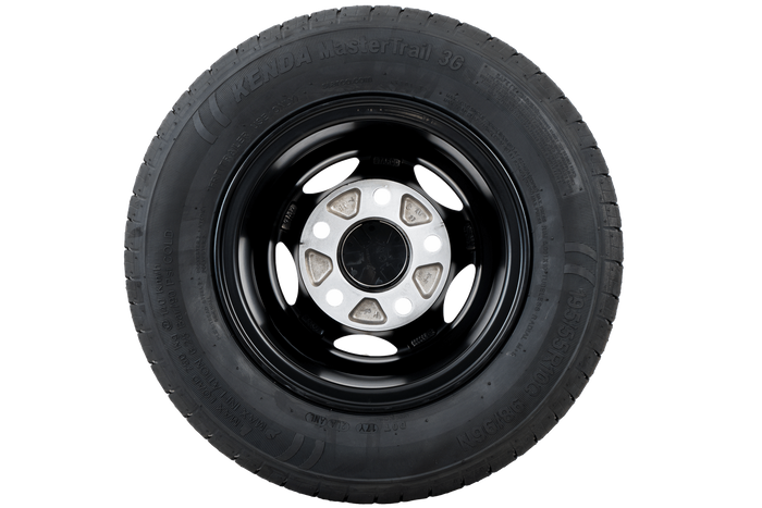Ενισχυμένος τροχός για τρέιλερ KENDA TIRE 195/55 R10C 98/96N ΖΑΝΤΑ ΑΛΟΥΜΙΝΙΟΥ STARCO μαύρο 6Jx10"H2 5x112 ET:-4