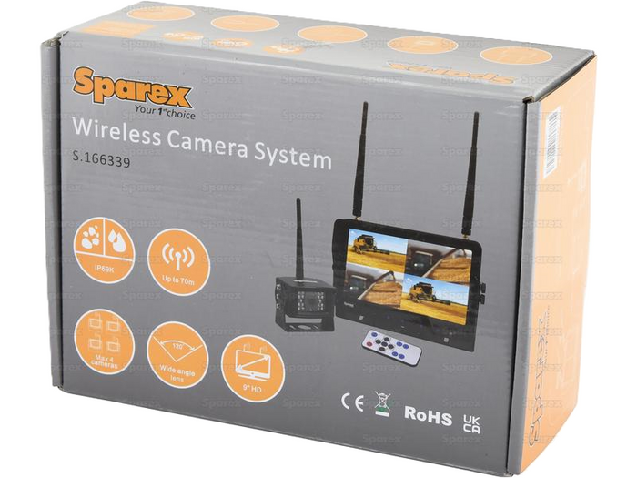 Ασύρματο σύστημα οπισθοπορείας SPAREX S.166339 οθόνη 9" + κάμερα