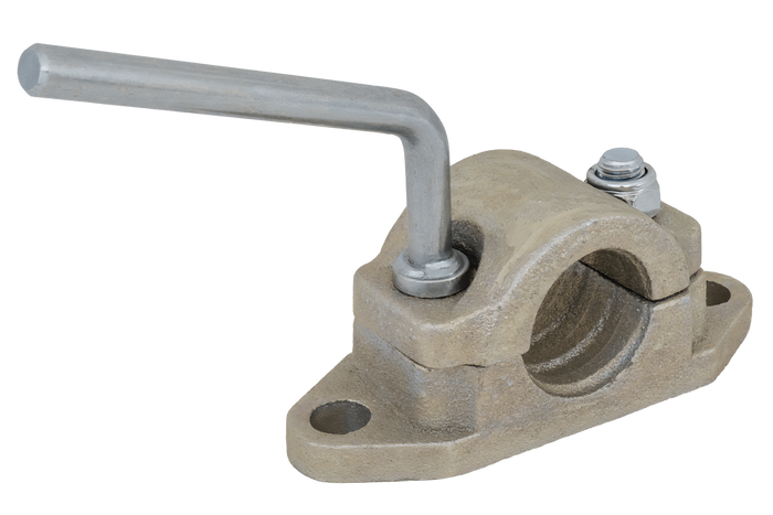 Σφιγκτήρας τροχού στήριξης από χυτοσίδηρο KNOTT B48C6 για κυματοειδή σωλήνα 48 mm