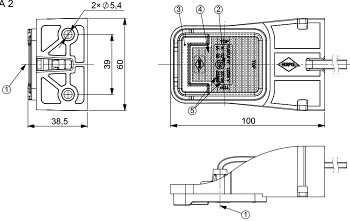 HORPOL LD 2732 LED Universal Marker Λάμπα με κρεμάστρα