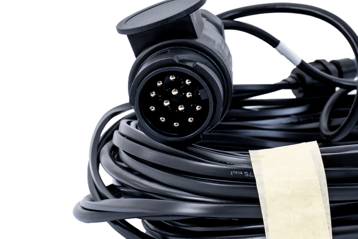 Ηλεκτρολογική εγκατάσταση MANTES, ζώνη ρυμουλκούμενου ρυμουλκούμενου, 8 m, βύσμα 13 PIN, ξιφολόγχες 2x 5 PIN