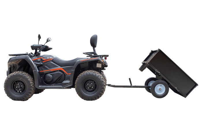 Ρυμούλκα κήπου για τρακτέρ, quad UNITRAILER ανατρεπόμενο καρότσι 225kg 1030x700mm