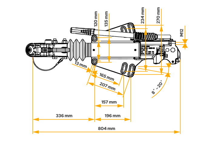 Συσκευή υπερχείλισης AL-KO UN3500 με κοτσαδόρο AK351 για ρυμουλκούμενο 3500 kg με ράβδο έλξης τύπου V