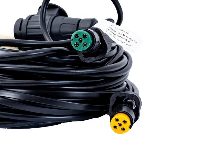 Ηλεκτρολογική εγκατάσταση MANTES, ζώνη ρυμουλκούμενου ρυμουλκούμενου, 8 m, βύσμα 13 PIN, ξιφολόγχες 2x 5 PIN