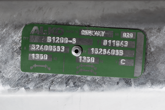 AL-KO COMPACT άξονας φρένων για ρυμουλκούμενο / ρυμουλκούμενο 1350kg 1400mm 1850mm 5x112