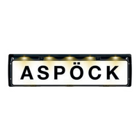 Πλαίσιο πινακίδας κυκλοφορίας με φωτισμό LED Καλώδιο ASPOCK FLEXLED 12V 0,8m