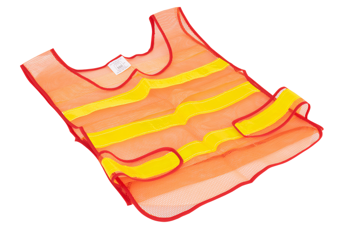 HERMON XXL πορτοκαλί ανακλαστικό γιλέκο με πλαϊνό Velcro
