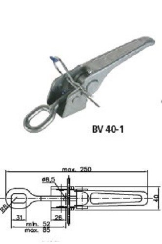 Πλευρικός κοτσαδόρος WINTERHOFF BV 40-1 για έκκεντρο πλευρικό κλείδωμα ρυμουλκούμενου