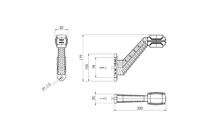 HORPOL DRAGON LD 2994 Φανός πλευρικής σήμανσης LED, αριστερά