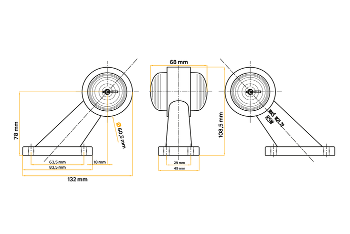 Λαμπτήρας γενικής χρήσης WAŚ 267/l σε ελαστικό βραχίονα