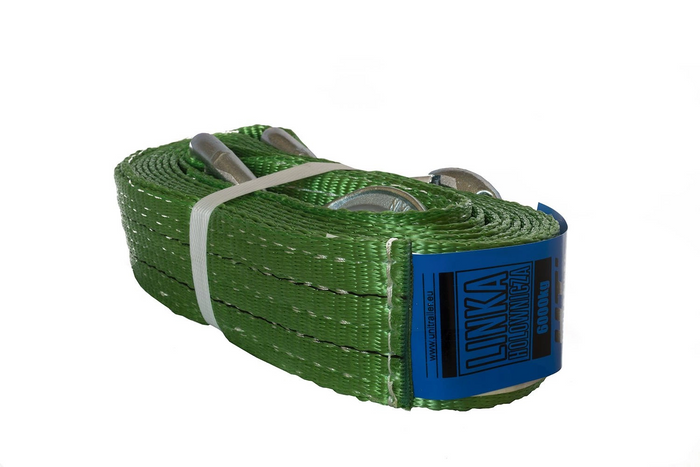 Σχοινί ρυμούλκησης με γάντζους Ιμάντας ρυμούλκησης HILLS 5m/60mm/6t πράσινος
