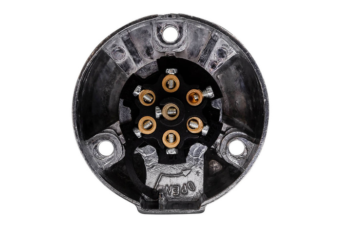 Πρίζα 7 ακροδεκτών UNITRAILER για κοτσαδόρο τρέιλερ, μεταλλική