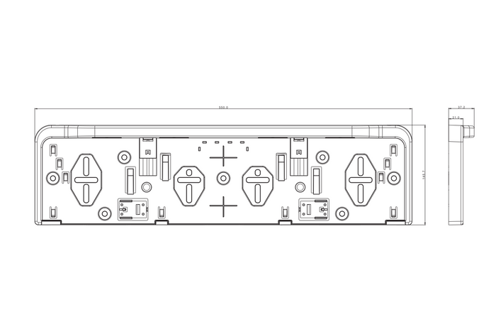 Πλαίσιο πινακίδας κυκλοφορίας με φωτισμό LED FRISTOM FT-264 LED M15