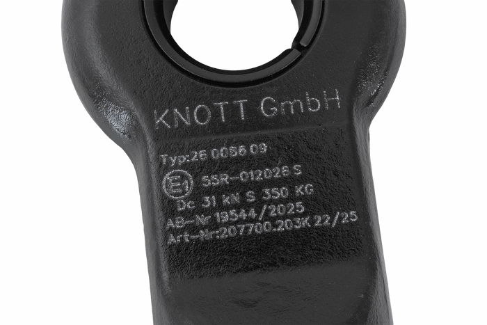 Ρυμουλκούμενο KNOTT KK7488S με κρίκο για ρυμουλκούμενο 3500kg με σωληνωτή ράβδο έλξης 50mm, νέου τύπου
