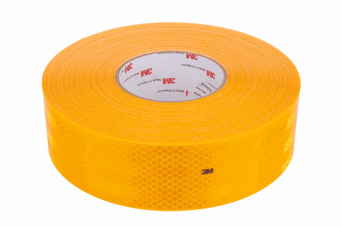 3M κίτρινη αυτοκόλλητη ανακλαστική ταινία περιγράμματος - 1 μέτρο