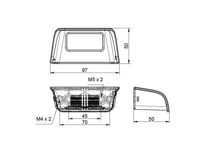 Φωτιστικό πινακίδας DOBPLAST DPT20 με καλώδιο 0,5 m