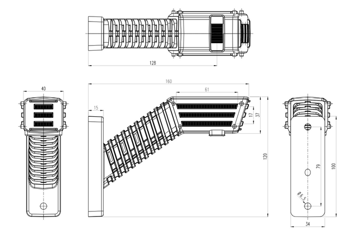 WAŚ 2554P W297.4.1 SPOT LED δεξιό φως σήμανσης στο μπράτσο