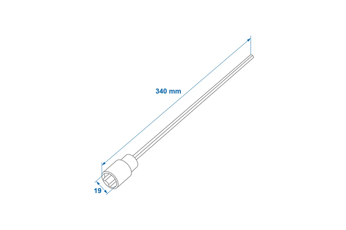 ProPlus 360030 Επεκτάσιμη Επέκταση Στήριξης για Ρυμουλκούμενο Μεταφορέα 340mm 19mm