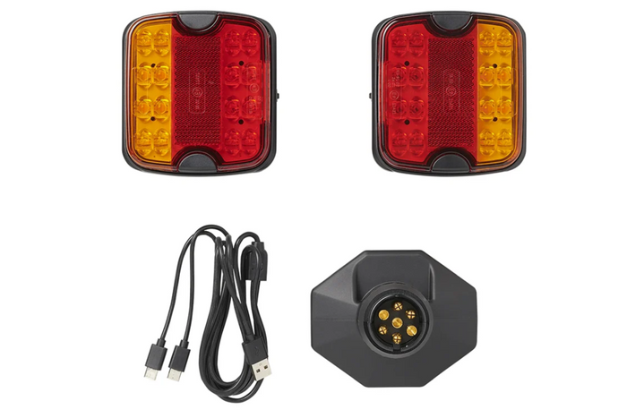 Πίσω φώτα ProPlus LED 7-PIN 4 λειτουργίες αριστερά + δεξιά, μαγνητικά, bluetooth