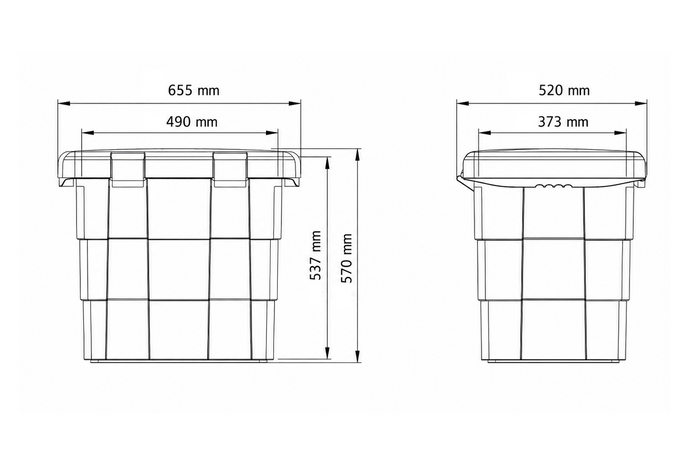 DAKEN 86004 PITBOX κουτί εργαλείων δοχείο για άμμο, αλάτι δρόμου 655x570x520mm 108,5l