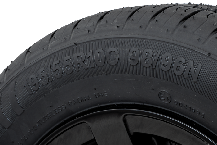 Ενισχυμένος τροχός για τρέιλερ KENDA TIRE 195/55 R10C 98/96N ΖΑΝΤΑ ΑΛΟΥΜΙΝΙΟΥ STARCO μαύρο 6Jx10"H2 5x112 ET:-4