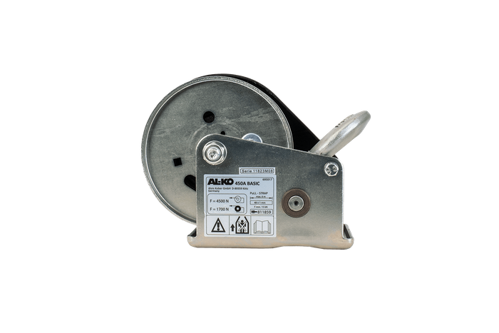 Βαρούλκο, βαρούλκο χειρός για ρυμουλκούμενο φορτηγό AL-KO 450kg με ιμάντα 6m, φρένο και αυτόματο ξετύλιγμα