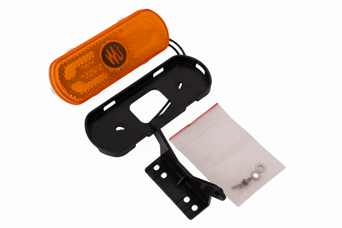 WAŚ W240 1598 Φανός σήμανσης LED, πορτοκαλί, γενικής χρήσης, με βάση