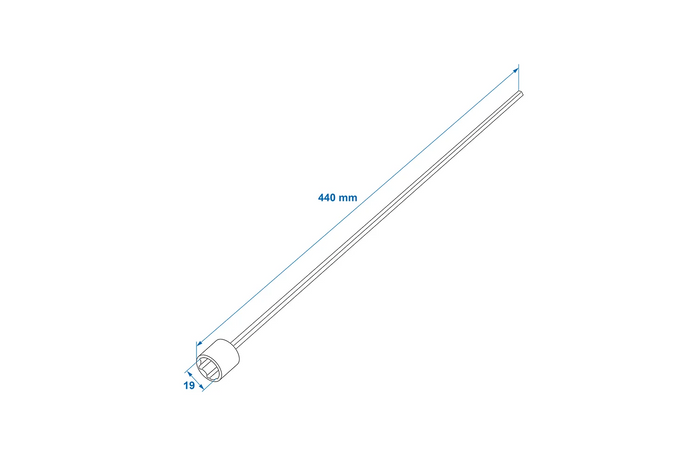 ProPlus 360029 Επεκτάσιμη Επέκταση Στήριξης για Ρυμουλκούμενο Μεταφορέα 440mm 19mm