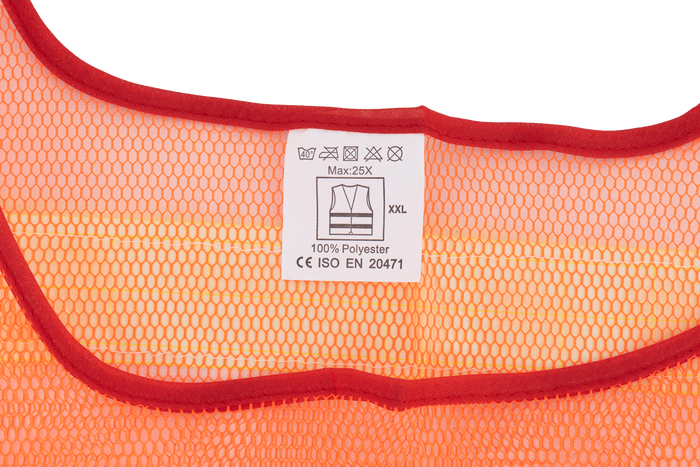 HERMON XXL πορτοκαλί ανακλαστικό γιλέκο με πλαϊνό Velcro