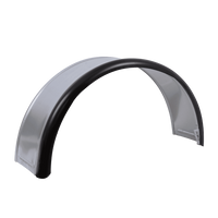 Φτερό τρέιλερ 13-15" DOMAR DK7110 θόλος τροχού 820/240mm μεταλλικός με λαστιχένια άκρη