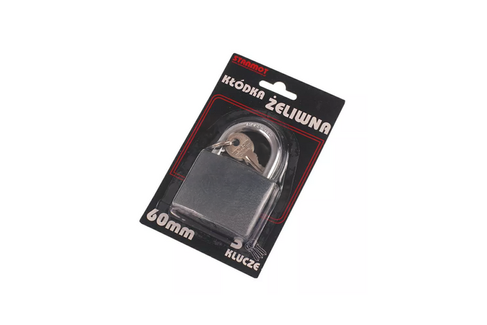 Λουκέτο από χυτοσίδηρο 60mm HERMON, διάμετρος ματιού 8mm