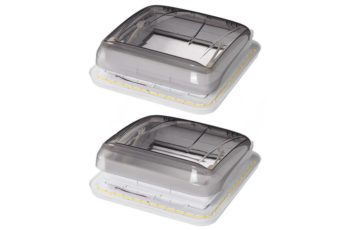 ProPlus 610905V01 αεραγωγός οροφής παραθύρου τροχόσπιτου με φωτισμό LED 400x400mm