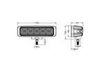 Λάμπα εργασίας LED ανακλαστήρας TT TECHNOLOGY BLACK TT.13445 45xLED 3120lm ορθογώνια