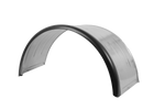 Διπλό φτερό για τρέιλερ 15-16" DOMAR DK7120, μεταλλικό θόλο τροχού 880/400mm με λαστιχένια άκρη