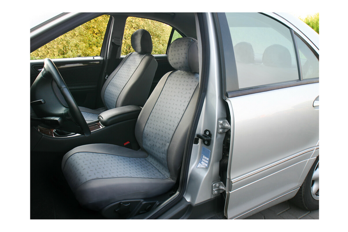 Σετ καλυμμάτων καθισμάτων αυτοκινήτου LAMPA Glamur γκρι, για τα μπροστινά καθίσματα