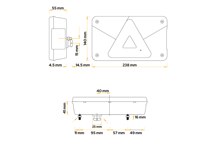 Πίσω φανός LED ASPÖCK Multipoint V, 6 λειτουργιών, δεξιά