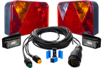 Σετ φώτων: Πίσω φώτα DOBPLAST + πλευρικά φώτα LED DOBPLAST + καλωδίωση MANTES 5,5m 13-PIN + ταχυσυνδέσμοι