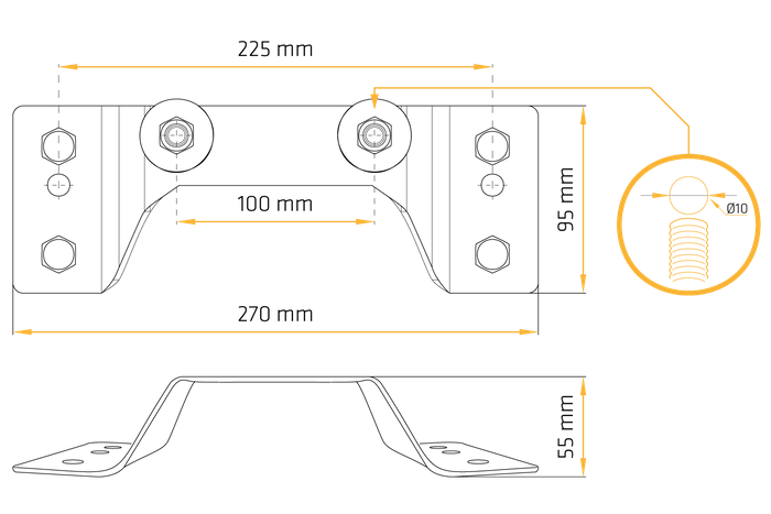 Μεταφορέας εφεδρικού τροχού για Unitrailer Garden Trailer KIPP