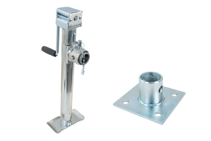 Πλήρες σετ ανυψωτικού στροφάλου TJ5002 + προσαρμογέας TJ5002A UNITRAILER για ρυμουλκούμενο 1300kg