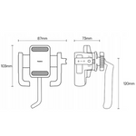 Βάση στήριξης κινητού ποδηλάτου/μοτοσικλέτας BASEUS GoTrip Series για καθρέφτη