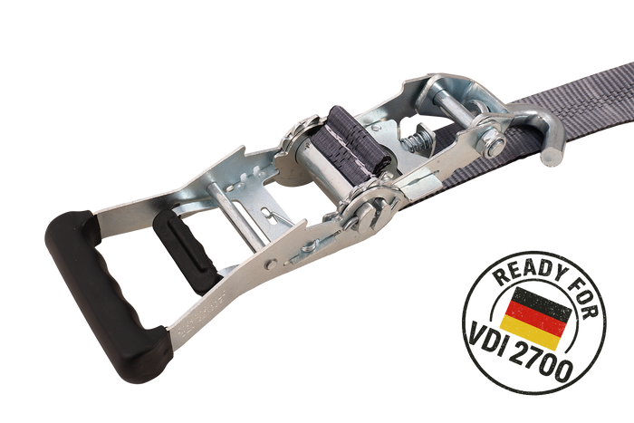 Σετ τεσσάρων ιμάντων μεταφοράς ρυμουλκούμενου HEFFA CARLINE 130, ιμάντες ασφάλισης τροχών 2,8m/50mm/5t VDI 2700