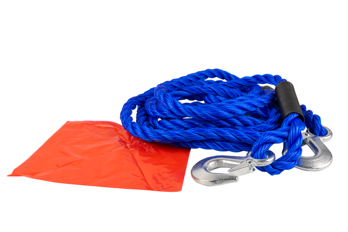 Σχοινί ρυμούλκησης με γάντζους LAMP ιμάντας ρυμούλκησης 4m/18mm/5t μπλε