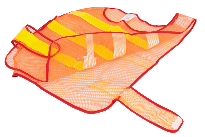 HERMON XXL πορτοκαλί ανακλαστικό γιλέκο με πλαϊνό Velcro