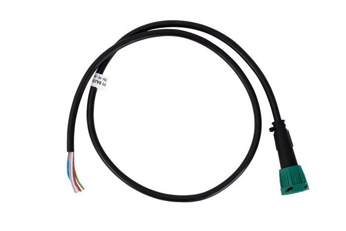 FRISTOM 6-PIN δεξιό βύσμα μπαγιονέτ για τρέιλερ, πράσινο, με καλώδιο 1 m