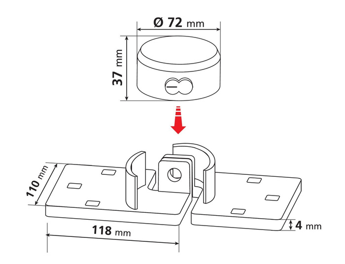 Κλειδαριά τρέιλερ και ημιρυμουλκούμενο ZANNA TYTAN, 2 κλειδιά