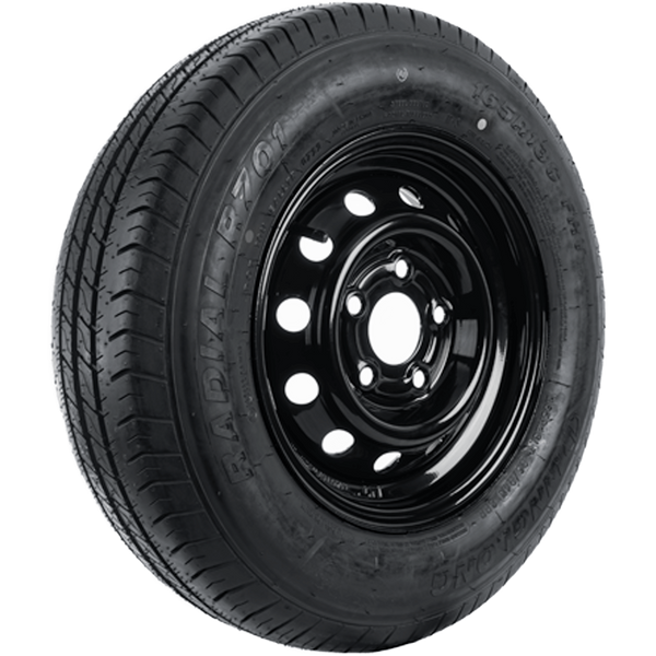 Ενισχυμένος τροχός τρέιλερ LINGLONG TIRE 165/80 R13C 96/94N UNITRAILER RIM μαύρο 4.5Jx13"H2 5x112 ET:30