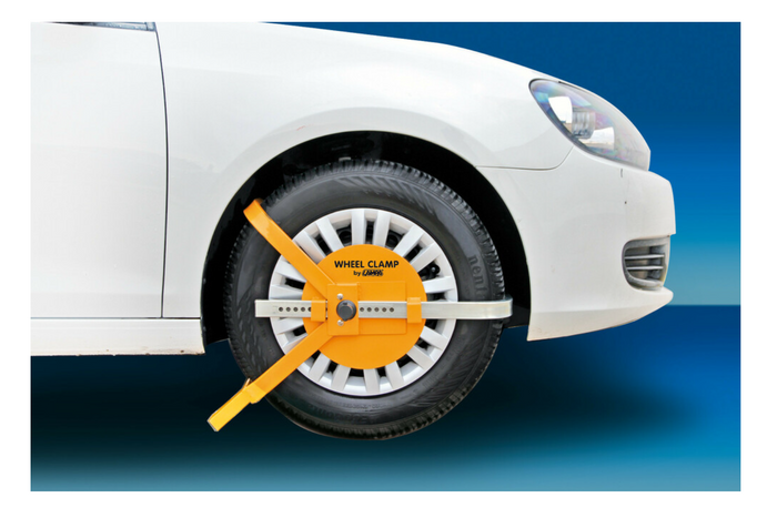 Σφιγκτήρας τροχού LAMPA, κλειδαριά τροχού γενικής χρήσης για ζάντες 13–18"